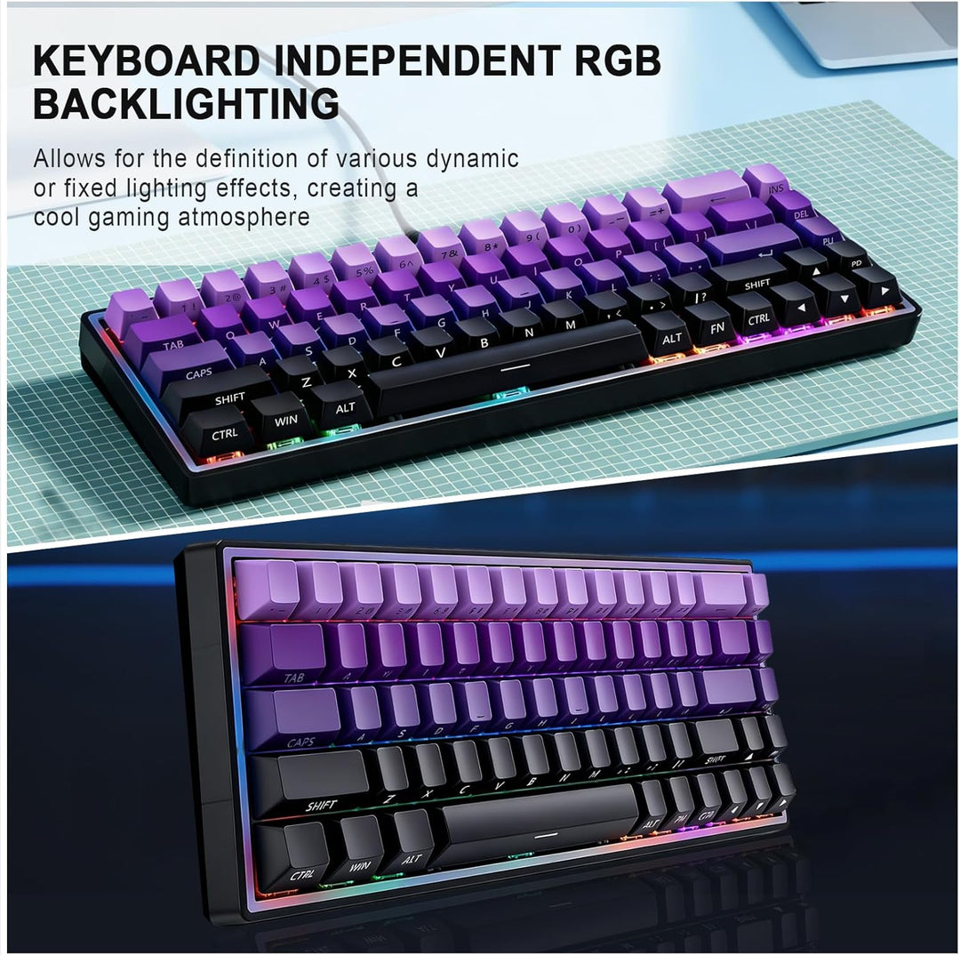 Taramico Mechanical Gaming Keyboard 65% Wired, Magnetic Switch Hot...