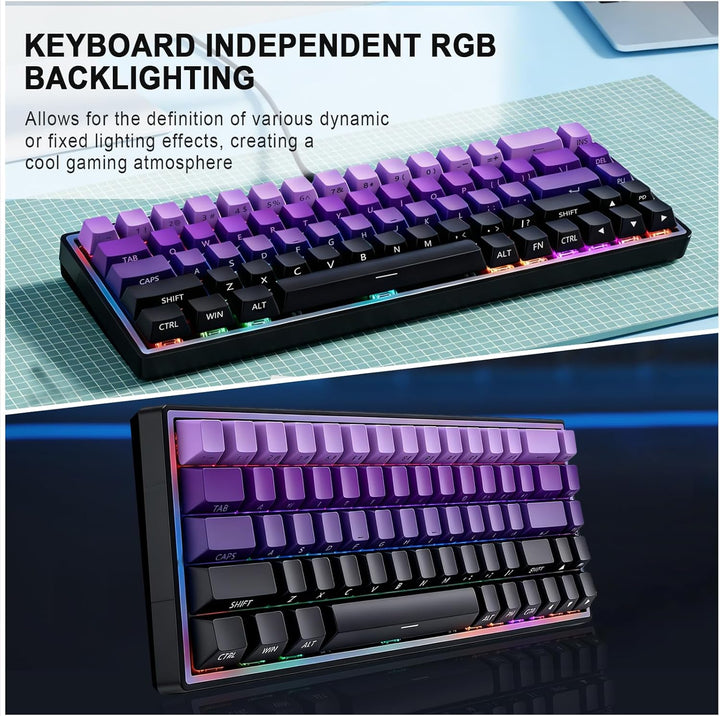 Taramico Mechanical Gaming Keyboard 65% Wired, Magnetic Switch Hot...