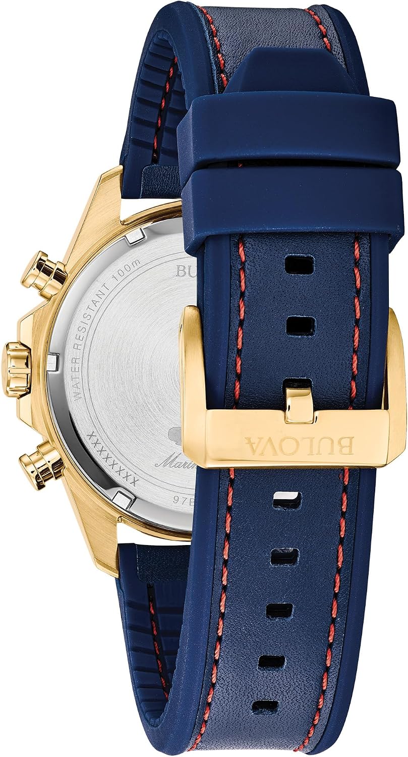 Reloj cronógrafo de cuarzo Bulova para hombre Marine Star Series B en acero inoxidable, 6 manecillas