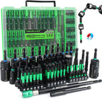 Juego de destornilladores de tuercas magnéticas de 74 piezas para taladro de impacto métrico y SAE, adaptador de enchufe de impacto, brocas de potencia con soporte magnético, destornillador de tuerca de ala, enchufe universal, extensión de broca de cambio