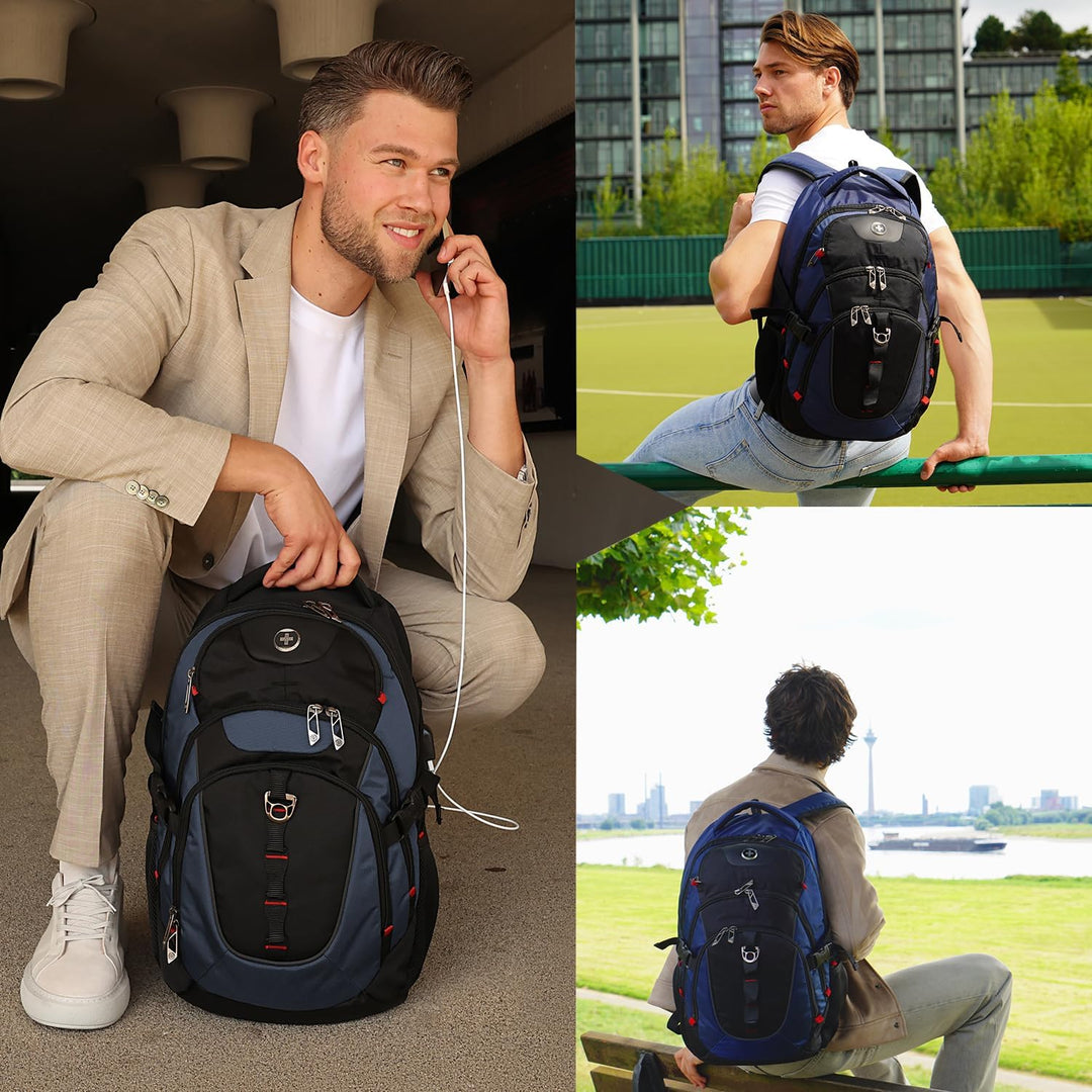 swissdigital Mochila para portátil de viaje de negocios, para hombr...