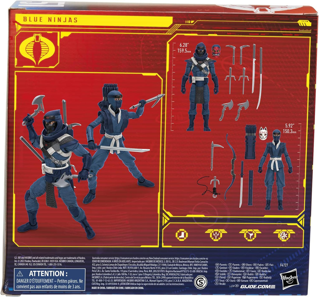 G.I. Joe Classified Series - Figura de acción de Ninjas con accesorios, paquete de 2 unidades de 6 pulgadas (exclusivo de Amazon)