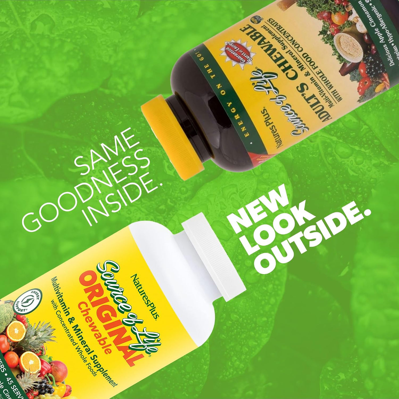 NaturesPlus Source of Life - Masticable, manzana y canela para adul...