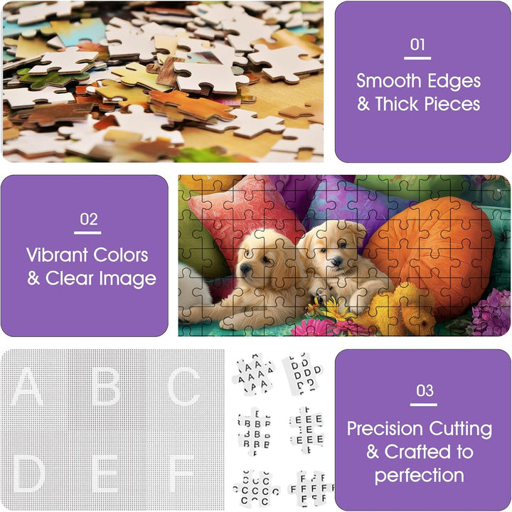 500 Piece Puzzle for Adults Sofa Dog Jigsaw Puzzle 500