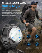 Relojes inteligentes militares para hombres con GPS y mapas offline