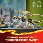 LEGO NINJAGO - Figura de acción de Egalt the Master Dragon, juego de batalla de juguete de héroe con 5 minifiguras ninja para juego grupal o independiente, idea de regalo de juguete de dragón para