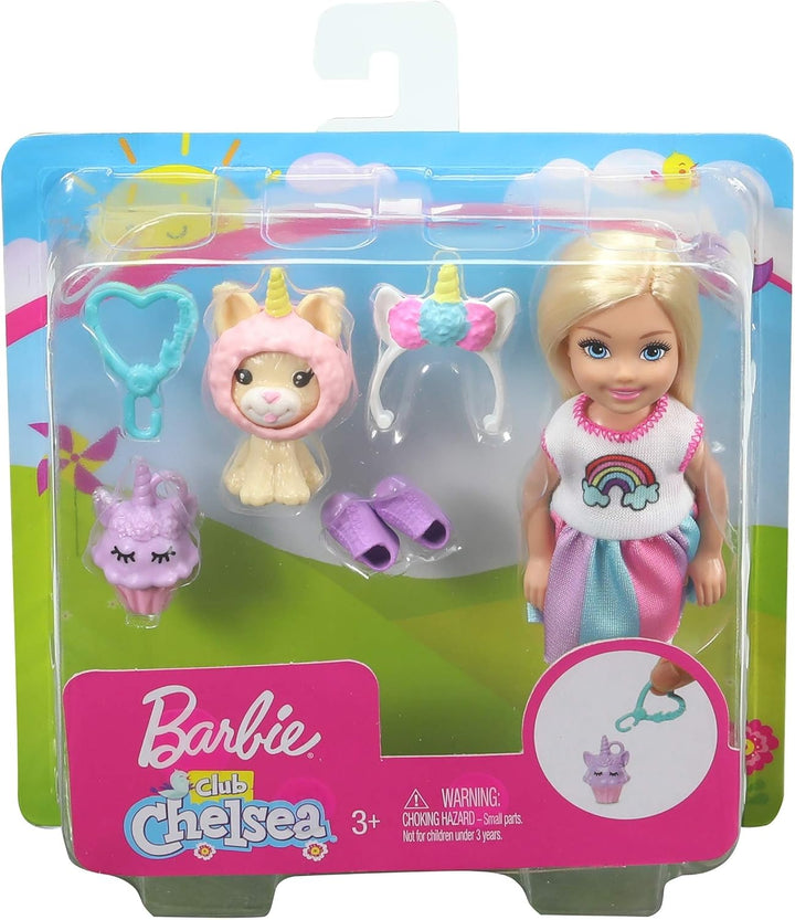 Barbie Club Chelsea - Muñeca de disfraz de unicornio, 6 pulgadas