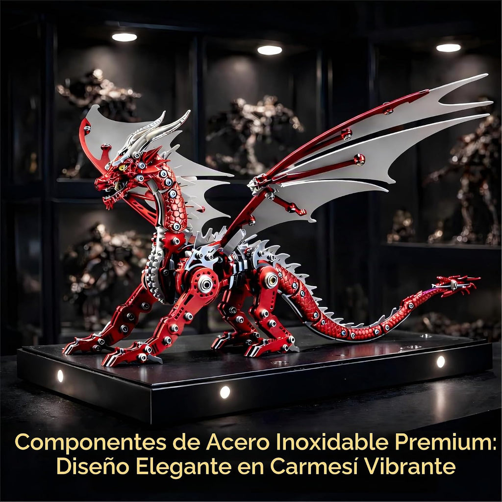 Rompecabezas de metal 3D para adultos, kit de modelo de dragón