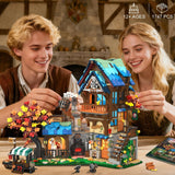 Juego de construcción medieval para adultos arquitectura