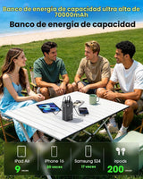 Relliphent Cargador portátil de 70000 mAh, cargador portátil de 30...