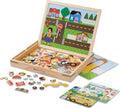 Melissa & Doug - Juego magnético de madera con imágenes, con 119 imanes y tarjetas de escenas complementarias.