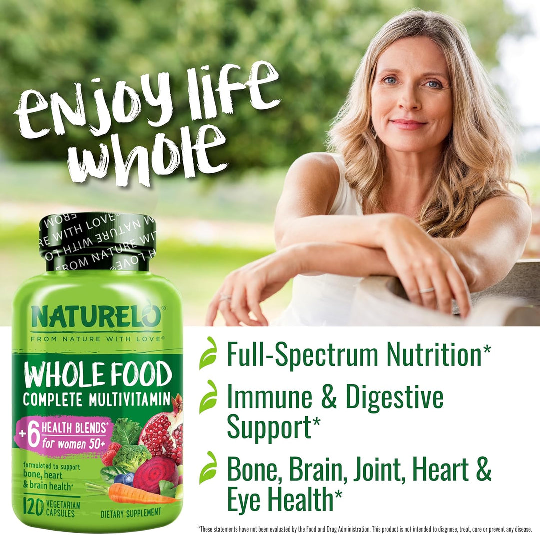 NATURELO Multivitamínico de alimentos integrales para mujeres mayor...
