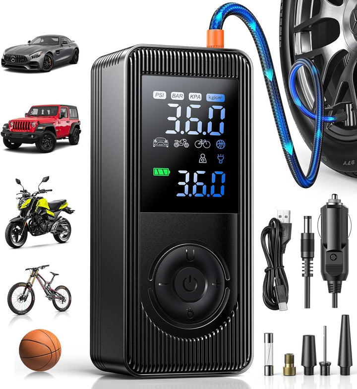 Inflador de Neumáticos Compresor de Aire Portátil - 150 PSI Inflado...