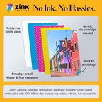 KODAK Printomatic - Cámara digital de impresión instantánea a todo color, Zink de 2 x 3 pulgadas (5.1x7.5 cm), papel fotográfico con parte trasera adhesiva, 5 MP, portátil
