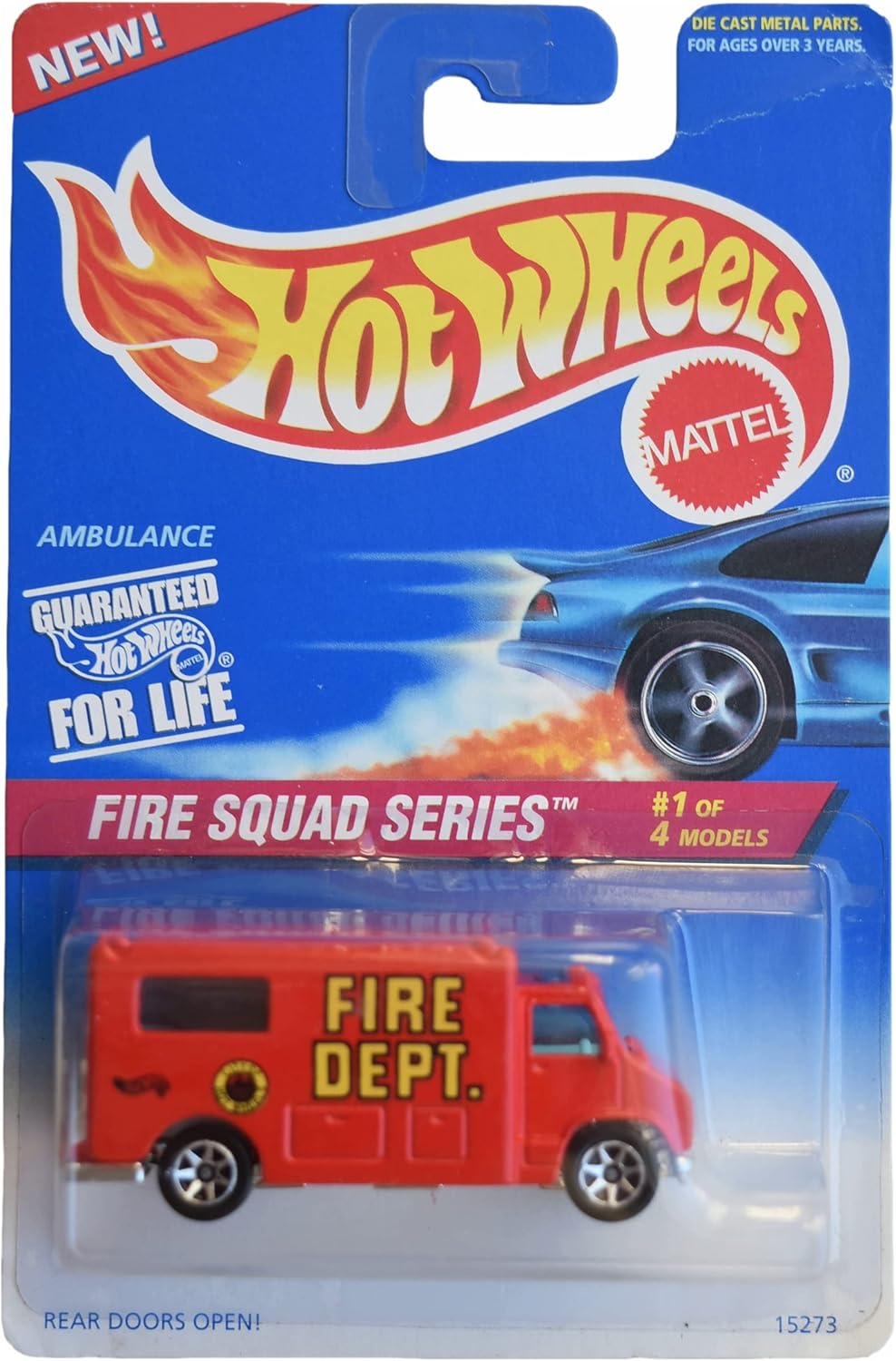 Hot Wheels Ambulancia - rojo Fire Squad Series 1/4 7 Spoke