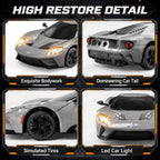 YESHIN 1:24 Ford GT RC Drift Car Plata, Coche de control remoto para niños