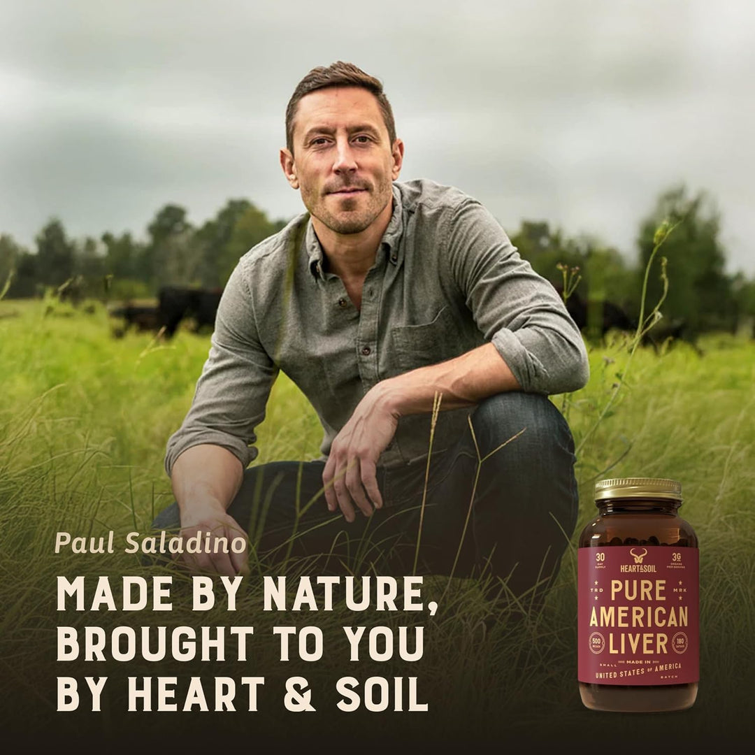 HEART &amp; SOIL Suplemento de hígado de res americano puro 100% al...