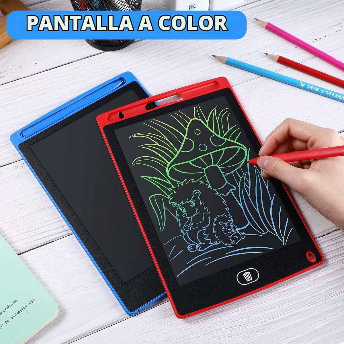 Zhehao Tableta de escritura LCD de 32 piezas para niños 8.5 "borrable