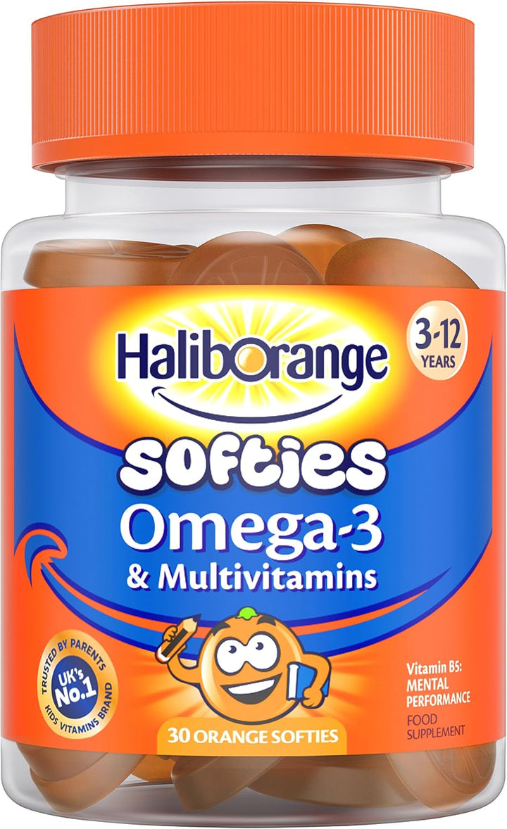 Seven Seas Haliborange Multivitaminas y Omega-3 Orange Softies 30ct