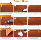 Kit de reparación de muebles de madera, juego de 39, kit de reparación de arañazos para suelo, relleno de madera, kit de reparación de muebles, marcadores de madera para rasguños, manchas agujeros, retoque cualquier madera, madera dura, laminado, puerta
