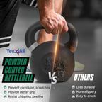 Yes4All Kettlebell con Recubrimiento en Polvo, Pesos de 9-88 lb de Hierro Fundido