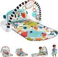 Fisher-Price Alfombra de juego para bebés Glow and Grow Kick & Play Piano Gym, juguete de aprendizaje musical azul con actividades de desarrollo para recién nacidos a partir de 0 meses
