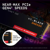 WD_BLACK SN850X 4TB NVMe SSD - M.2 2280, velocidades de lectura de...