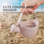 Juego de juguetes de playa de silicona, 17 piezas, color rosa