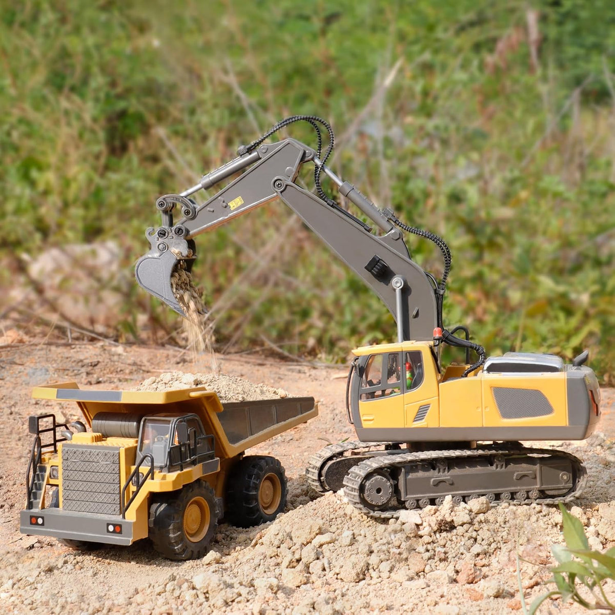 PREPOP Camión volquete RC para niños, camión de construcción