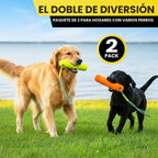 Juguetes acuáticos flotantes para perros, paquete de 2, palo de