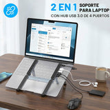 werfami Soporte para laptop con estación de acoplamiento plegable p...