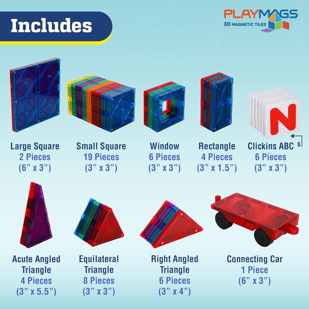 Juego de construcción de azulejos magnéticos de colores claros, 50...