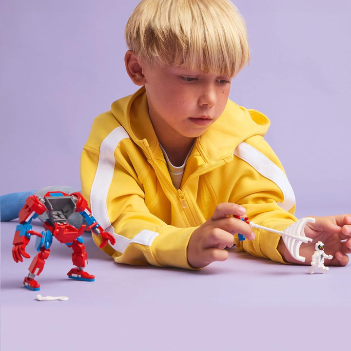 Paquete de juegos de construcción LEGO Marvel Spider-Man Mech vs. A...