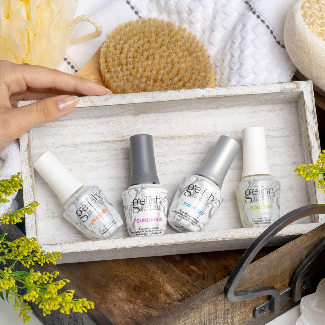 Gelish Fantastic Four Essentials Kit \u2013 Brillo duradero, sin as...