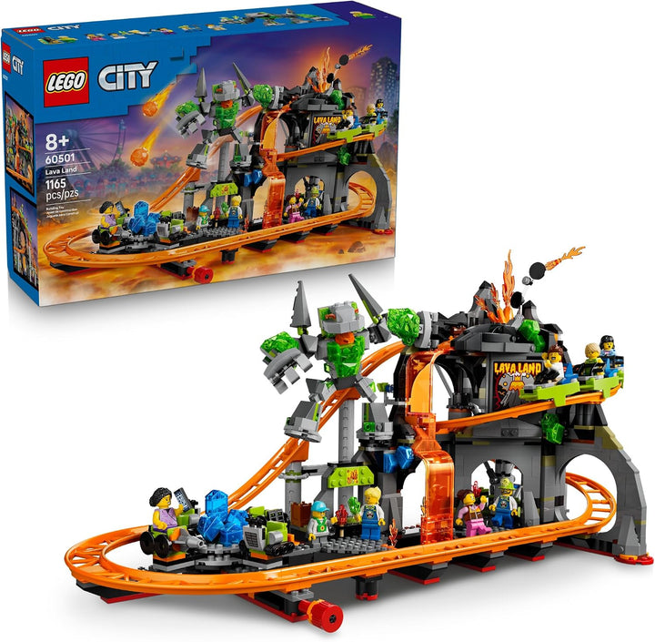 LEGO City Parque de Montaña Rusa Lava Land 60501 | Juguetes de cons...