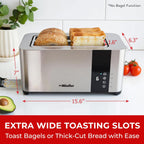 Mueller UltraToast - Tostadora de acero inoxidable de 4 rebanadas