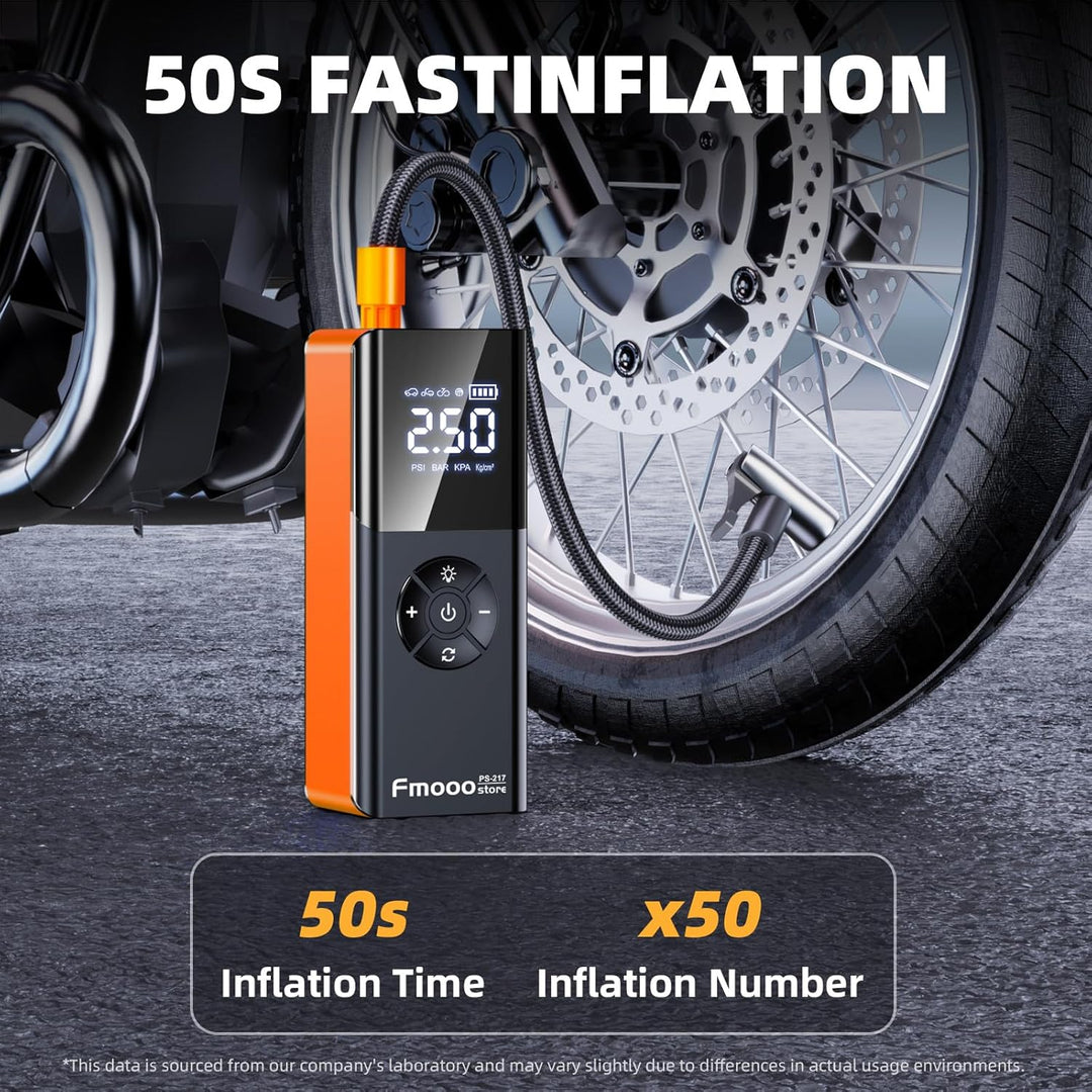 Inflador de neumáticos, compresor de aire portátil, 160 PSI de pote...