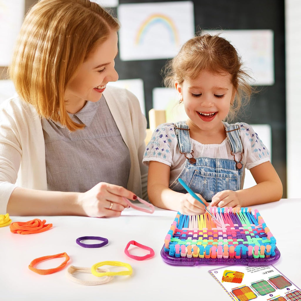 Kit de telar de tejer, juguetes para manualidades, artes y manualidades para niños y adultos, gran regalo de cumpleaños para niñas de 6, 7, 8 a 12 y 13 años de edad, kit de fabricación de telar para