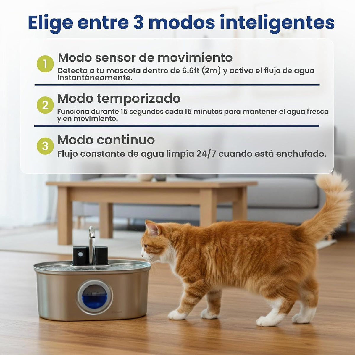 PawsPik Fuente de agua automática inalámbrica para perros y gatos, acero