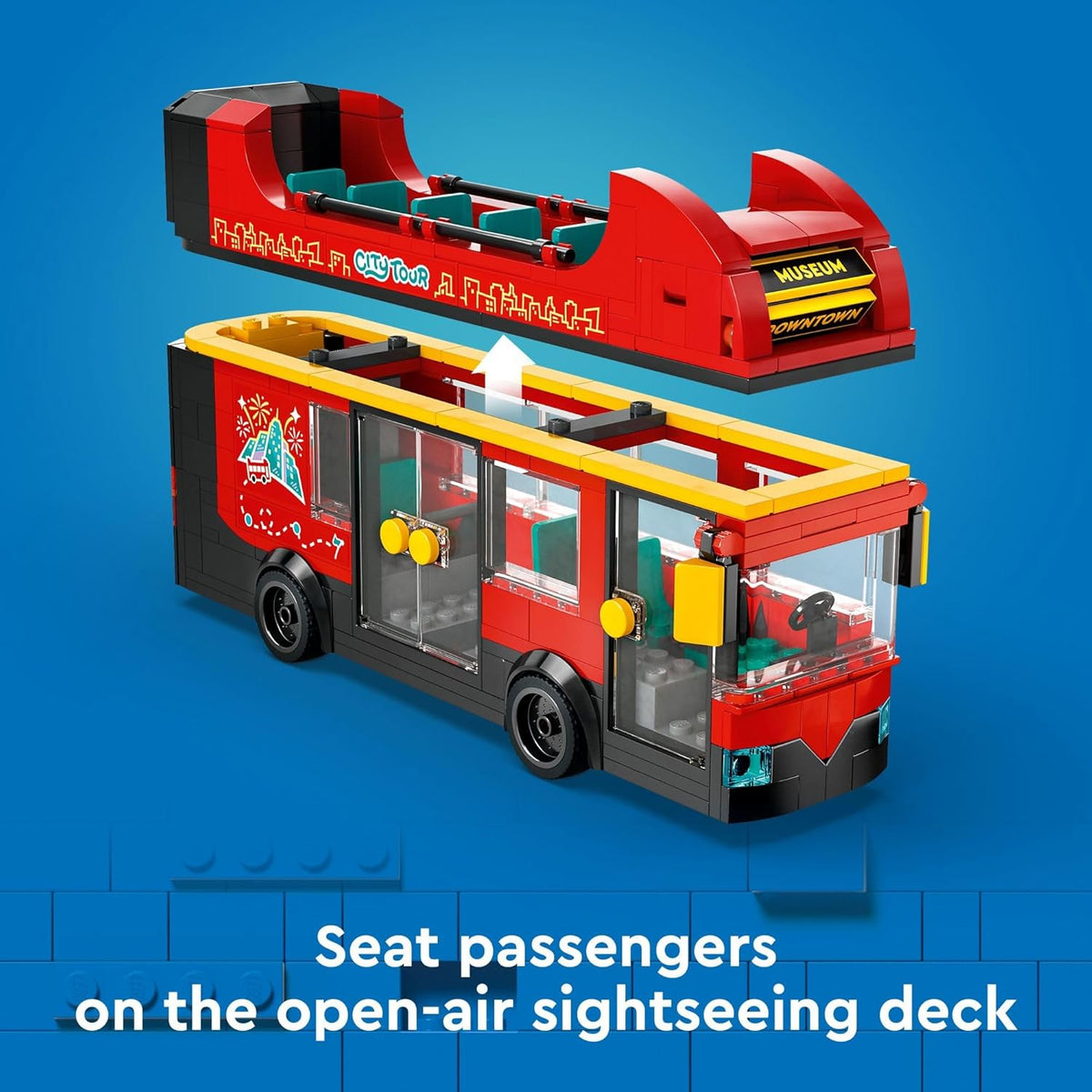 LEGO City Red - Juego de vehículos de juguete de autobús