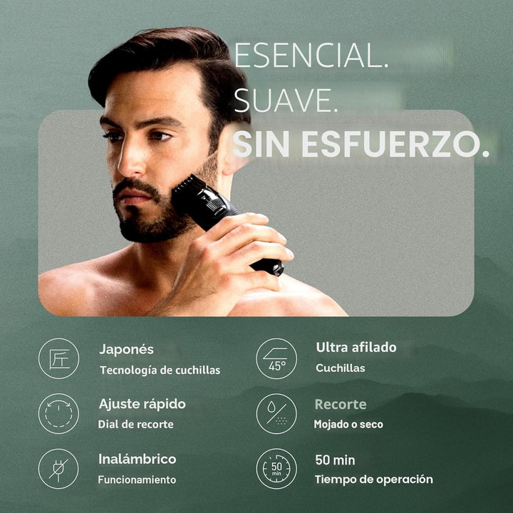 Panasonic depiladora inalámbrica para barba para hombres con dial d...