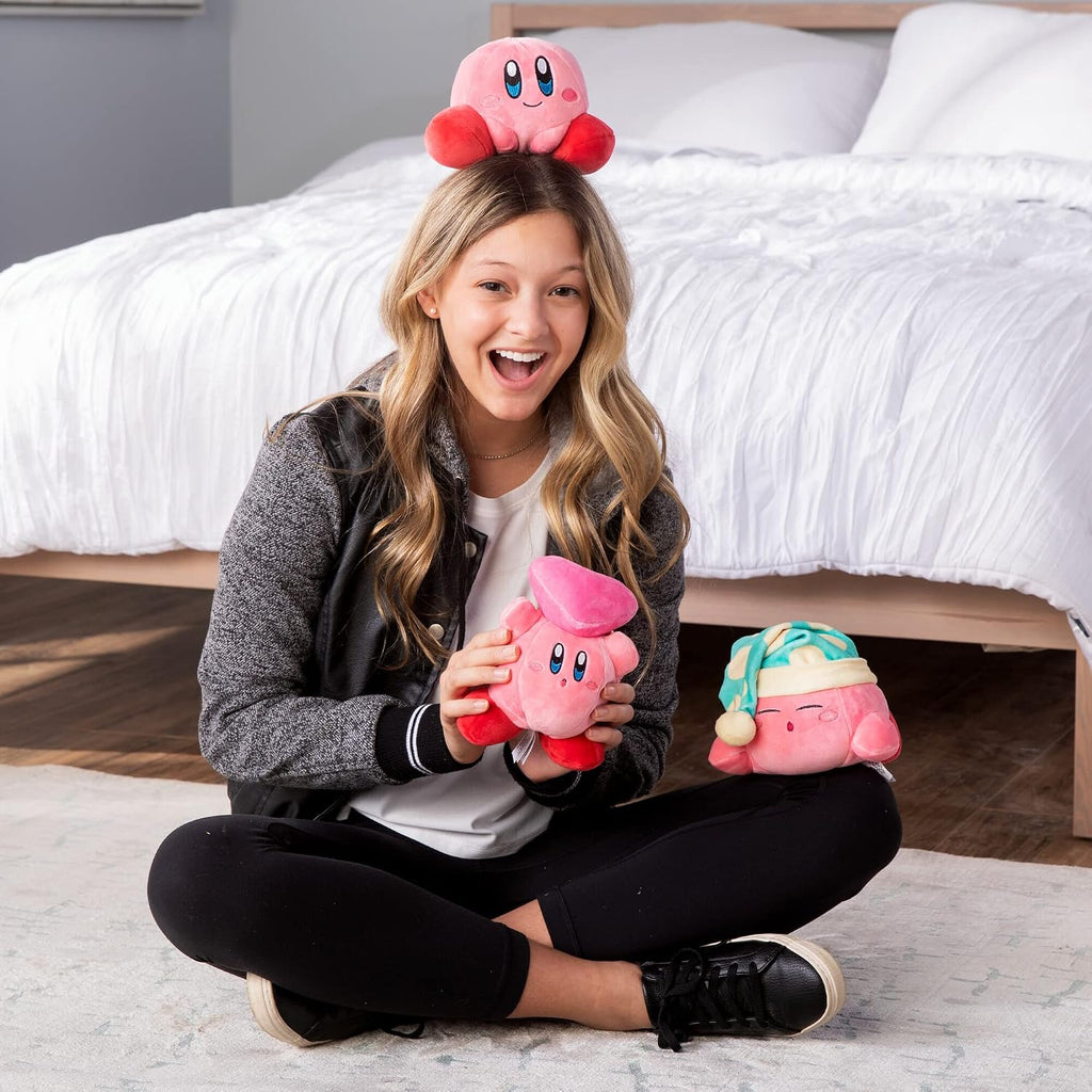 Club Mocchi Mocchi - Peluche de Kirby durmiendo, juguetes esponjosos de Kirby, animales de peluche coleccionables y lindos, regalos para juegos y decoración de sala de juegos
