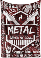 Regalos de metal pesado, regalos para los amantes del rock and roll, amantes del punk, metaleros, manta suave de 50 x 65 pulgadas