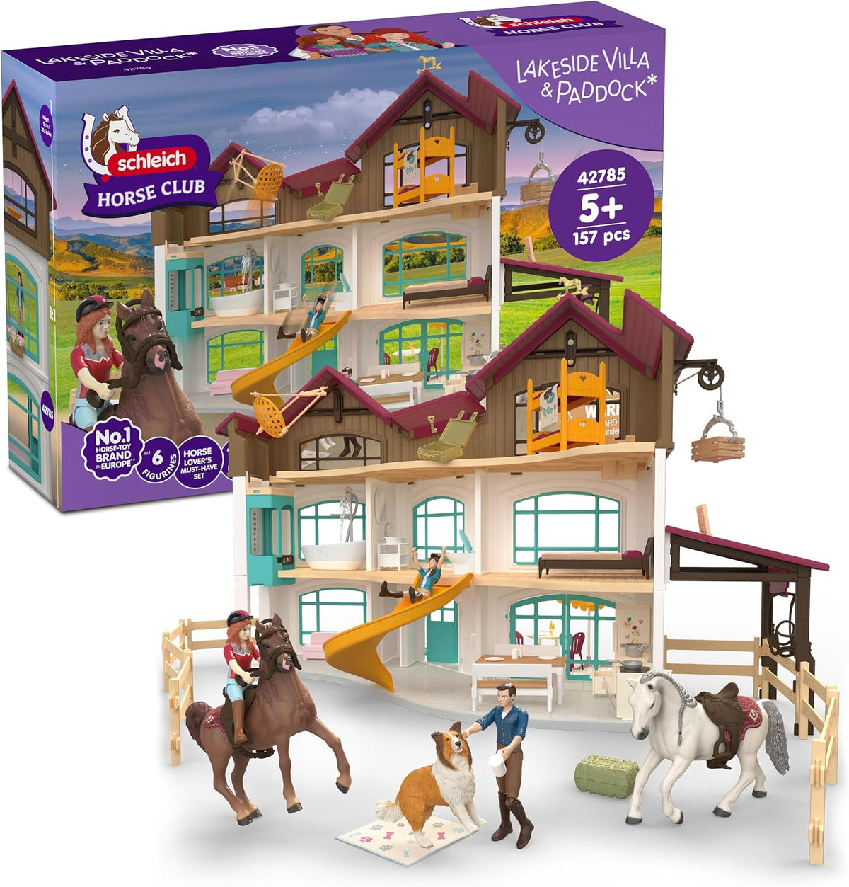 Schleich Mansión junto al lago con establo 42785