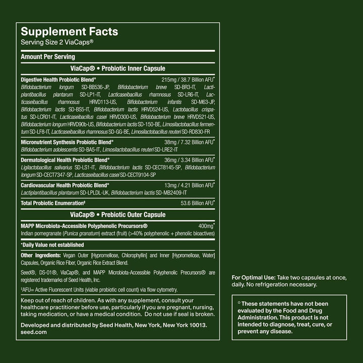Seed DS-01 Daily Synbiotic Prebiótico y probiótico para