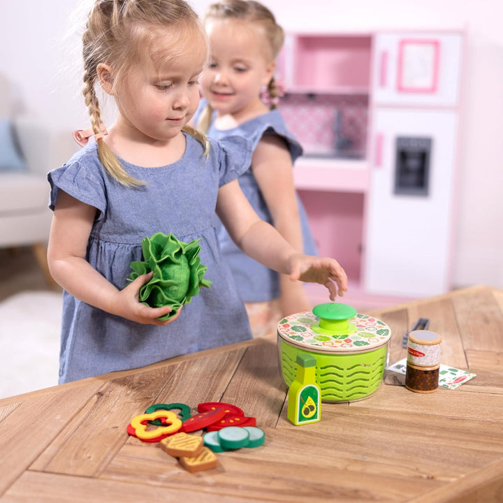 Melissa &amp; Doug Juego de ensalada con espina para jugar, comida...