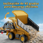 Mini excavadora RC y camión volquete escala 1:64 para niños y