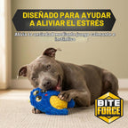 Bite Force - Juguete duradero y fuerte para perros, monstruo Frank Furocious azul con chirriador, costuras reforzadas con Kevlar para masticadores agresivos.