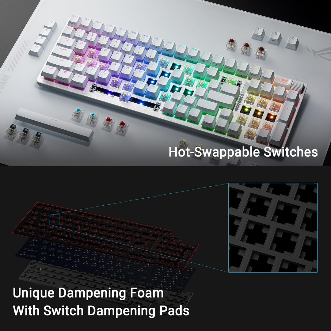 ASUS ROG Strix Scope II 96 Teclado Mecánico Inalámbrico para Juegos...