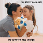 Vacas de peluche microondables y ponderadas, Vaca manchada azul